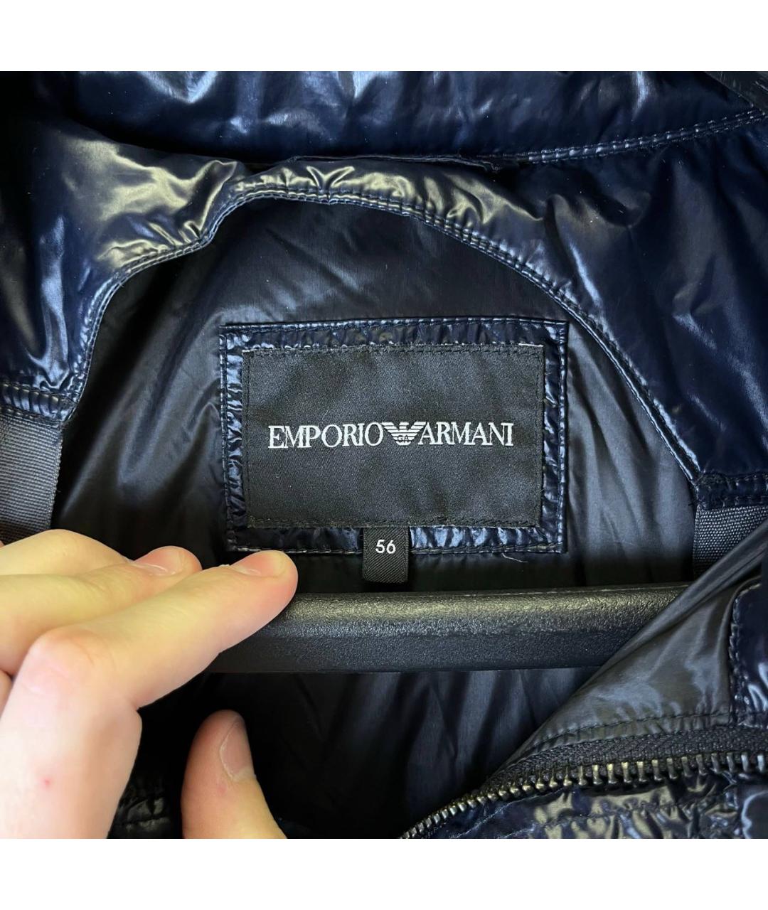 EMPORIO ARMANI Темно-синий пуховик, фото 4