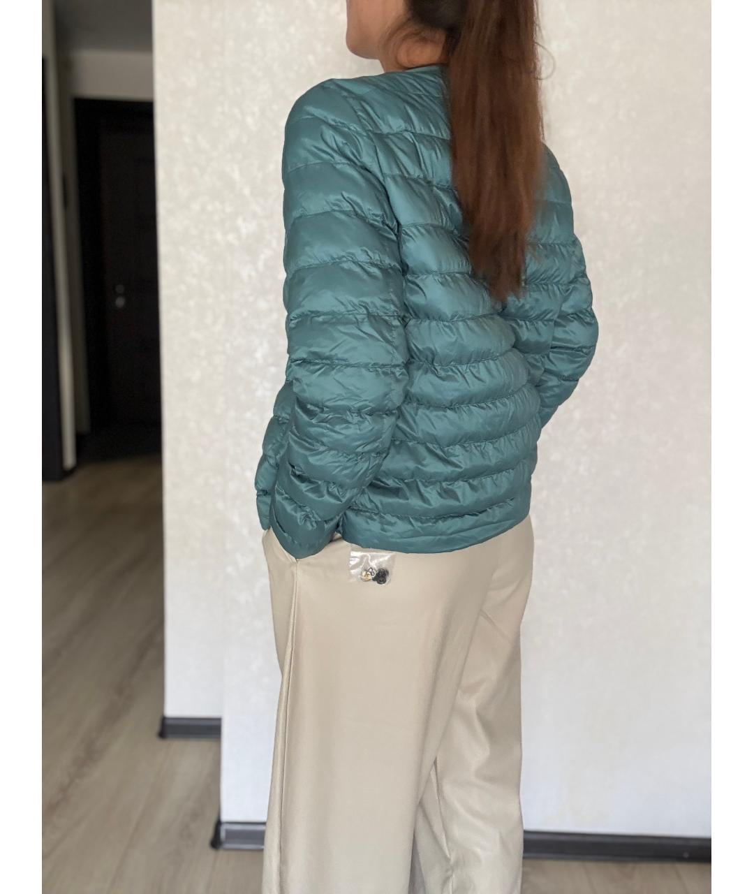 MAX MARA Бирюзовая полиэстеровая куртка, фото 2