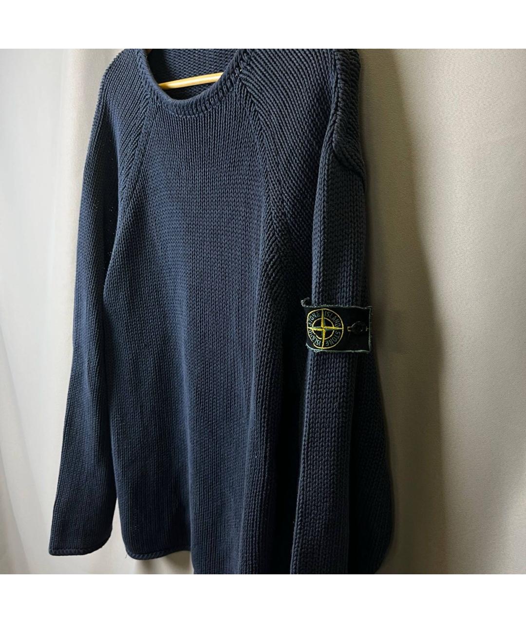 STONE ISLAND Темно-синий джемпер / свитер, фото 3
