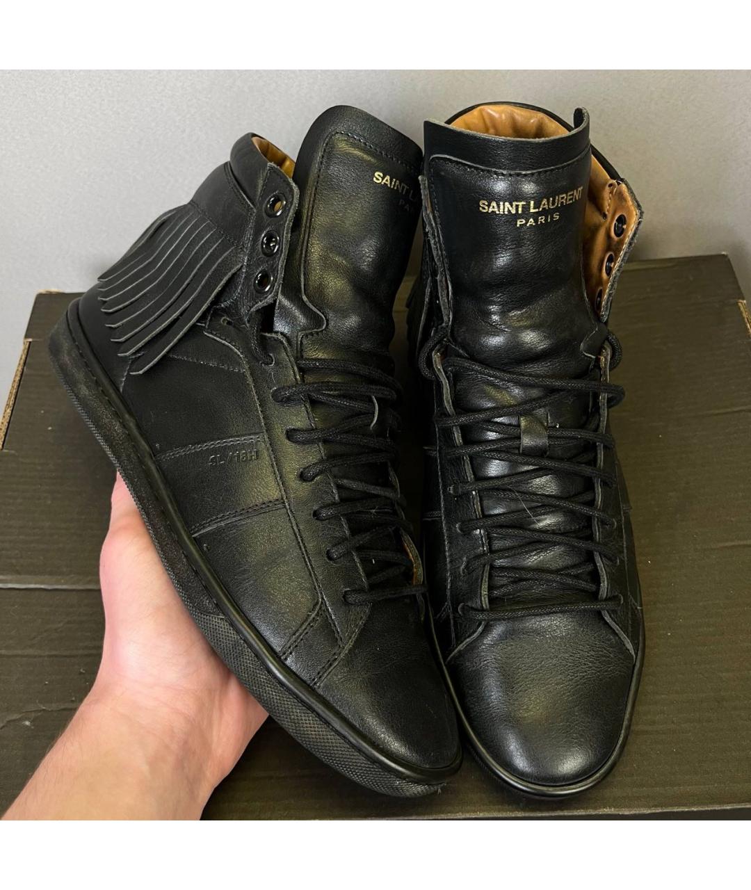 SAINT LAURENT Черные кроссовки, фото 2