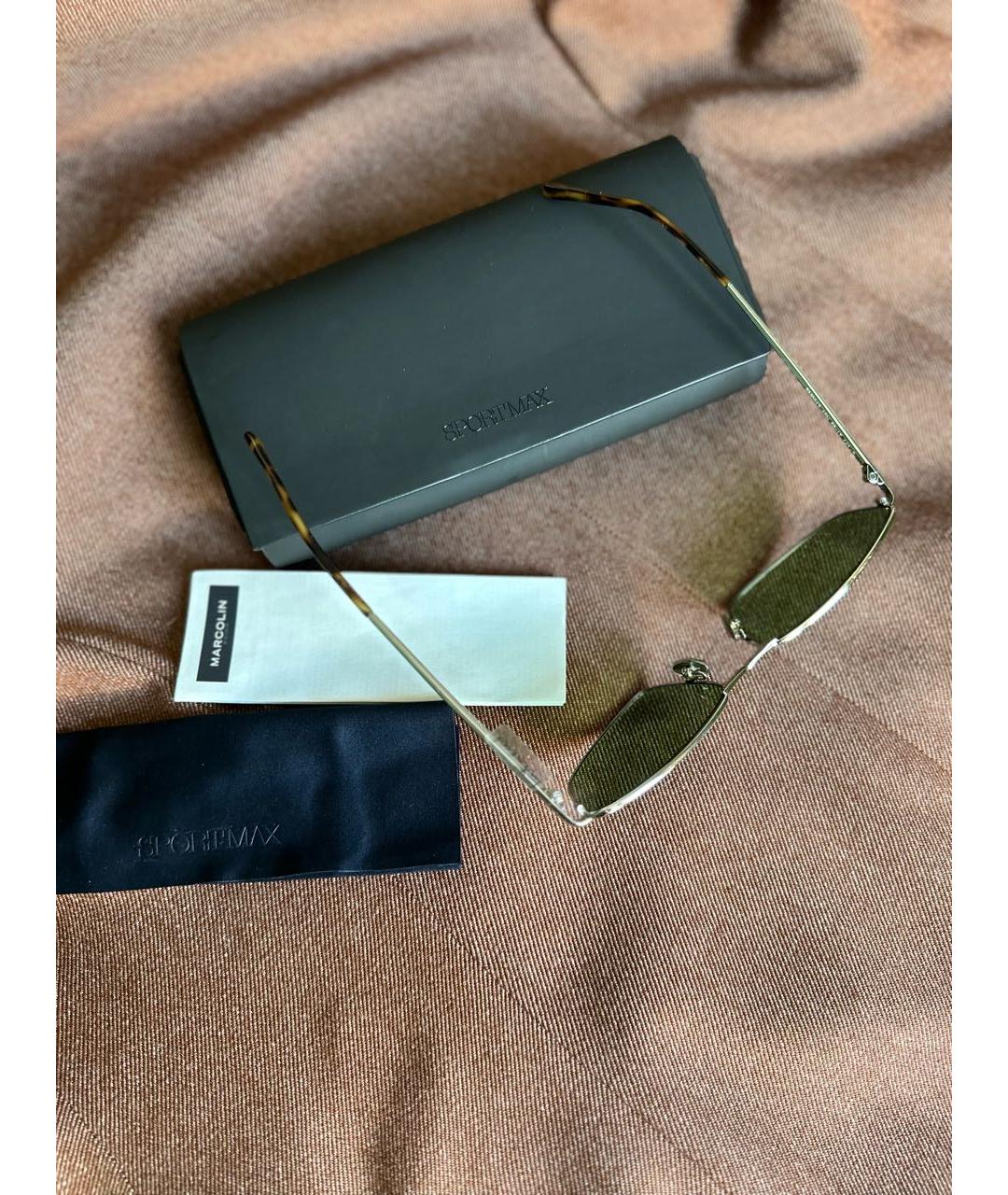 MAX MARA Антрацитовые пластиковые солнцезащитные очки, фото 4
