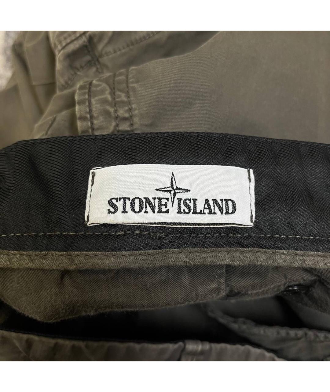 STONE ISLAND Хаки повседневные брюки, фото 4