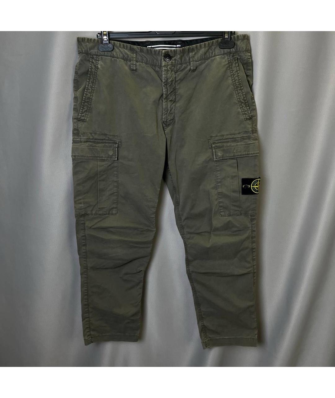 STONE ISLAND Хаки повседневные брюки, фото 9