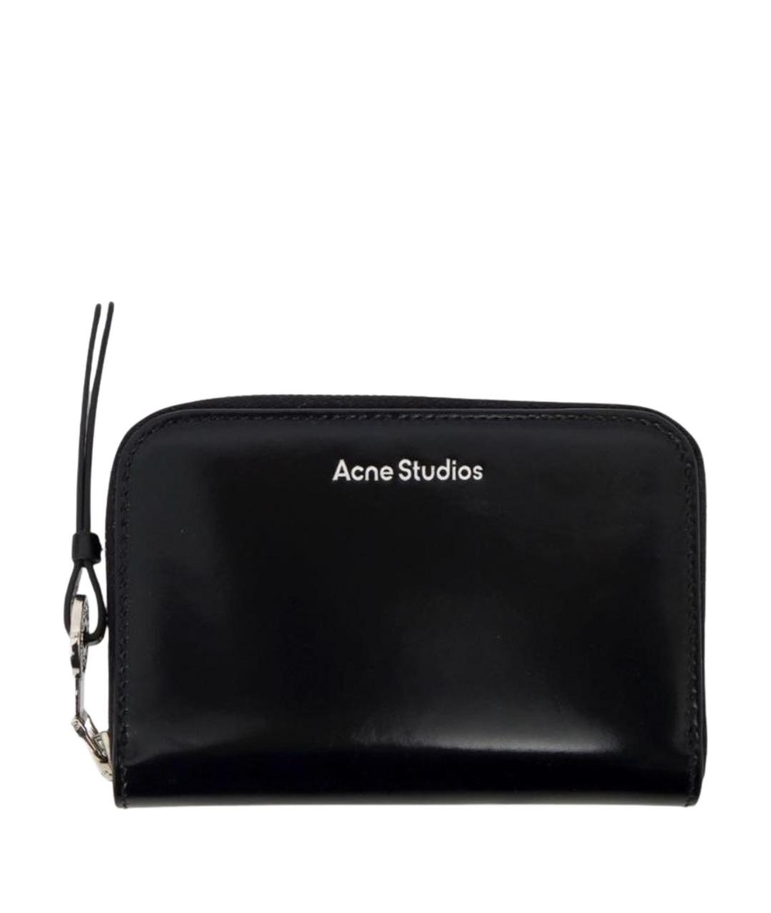 ACNE STUDIOS Черный кожаный кошелек, фото 1