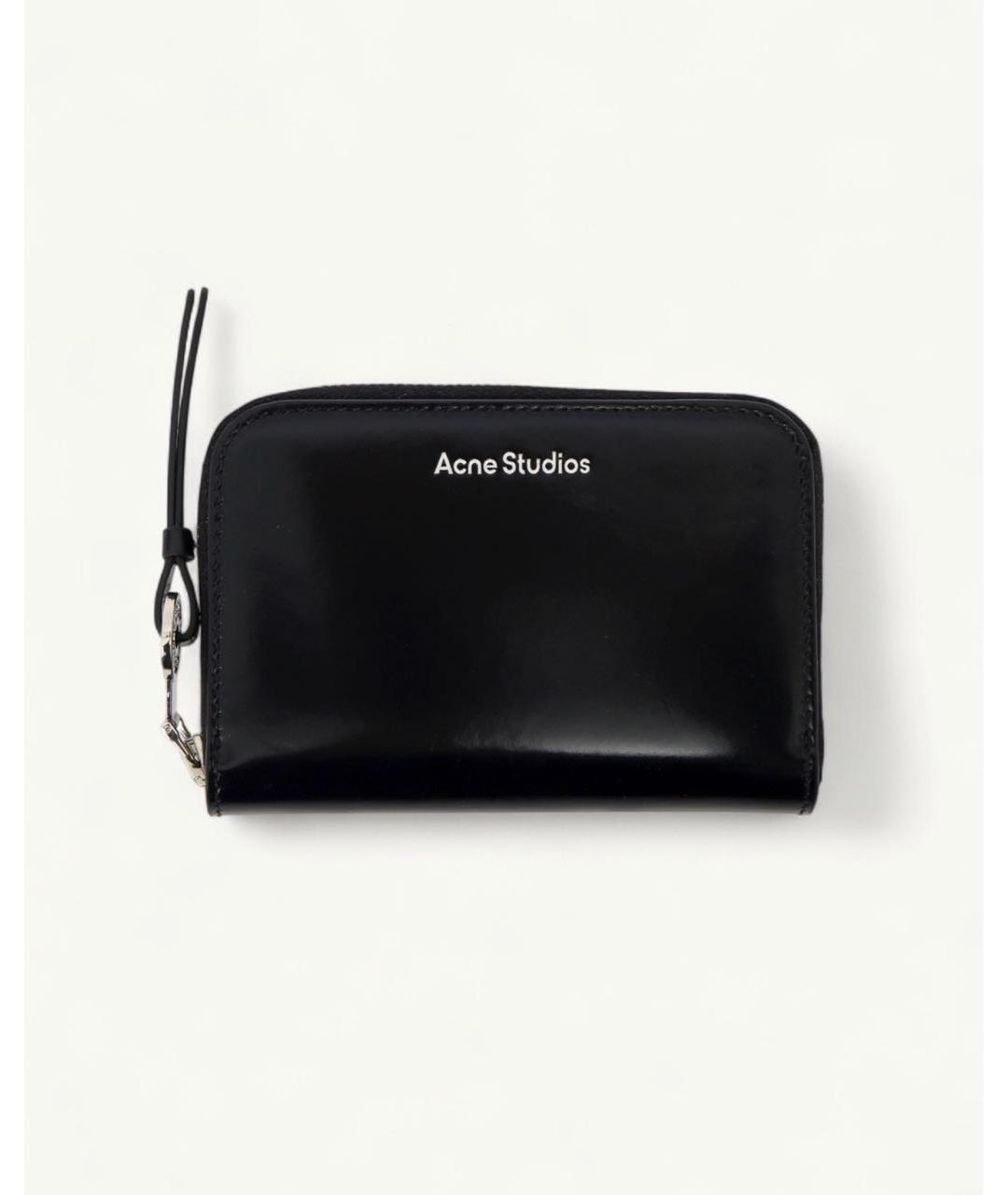 ACNE STUDIOS Черный кожаный кошелек, фото 4