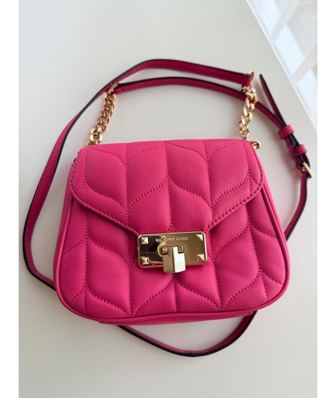 MICHAEL KORS Розовая сумка через плечо из искусственной кожи, фото 5