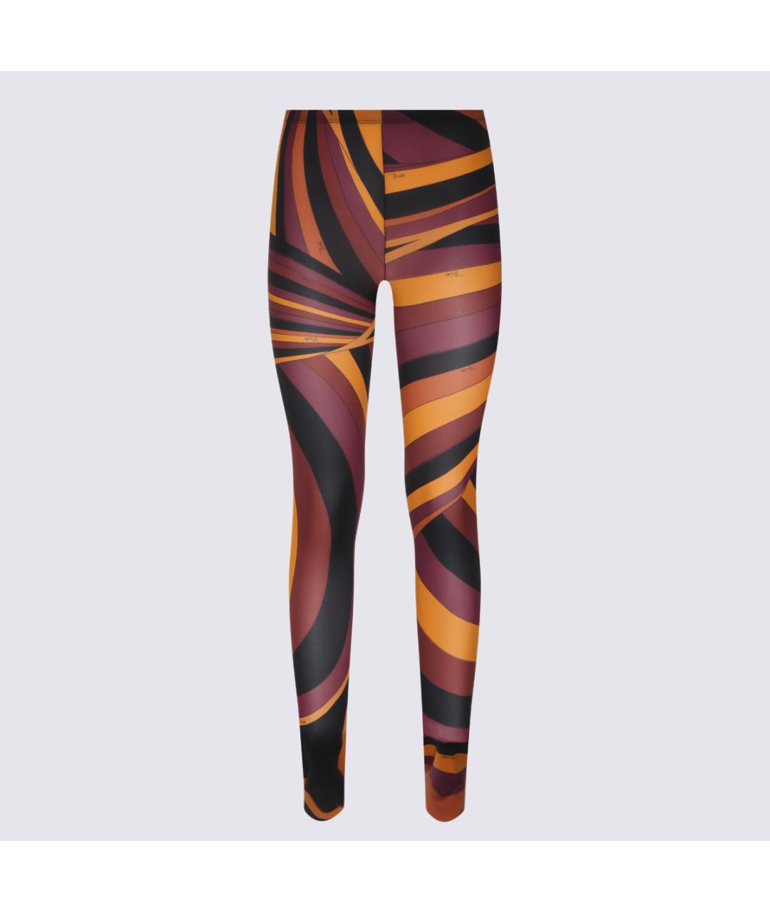 EMILIO PUCCI Бордовые полиамидовые леггинсы и велосипедки, фото 4