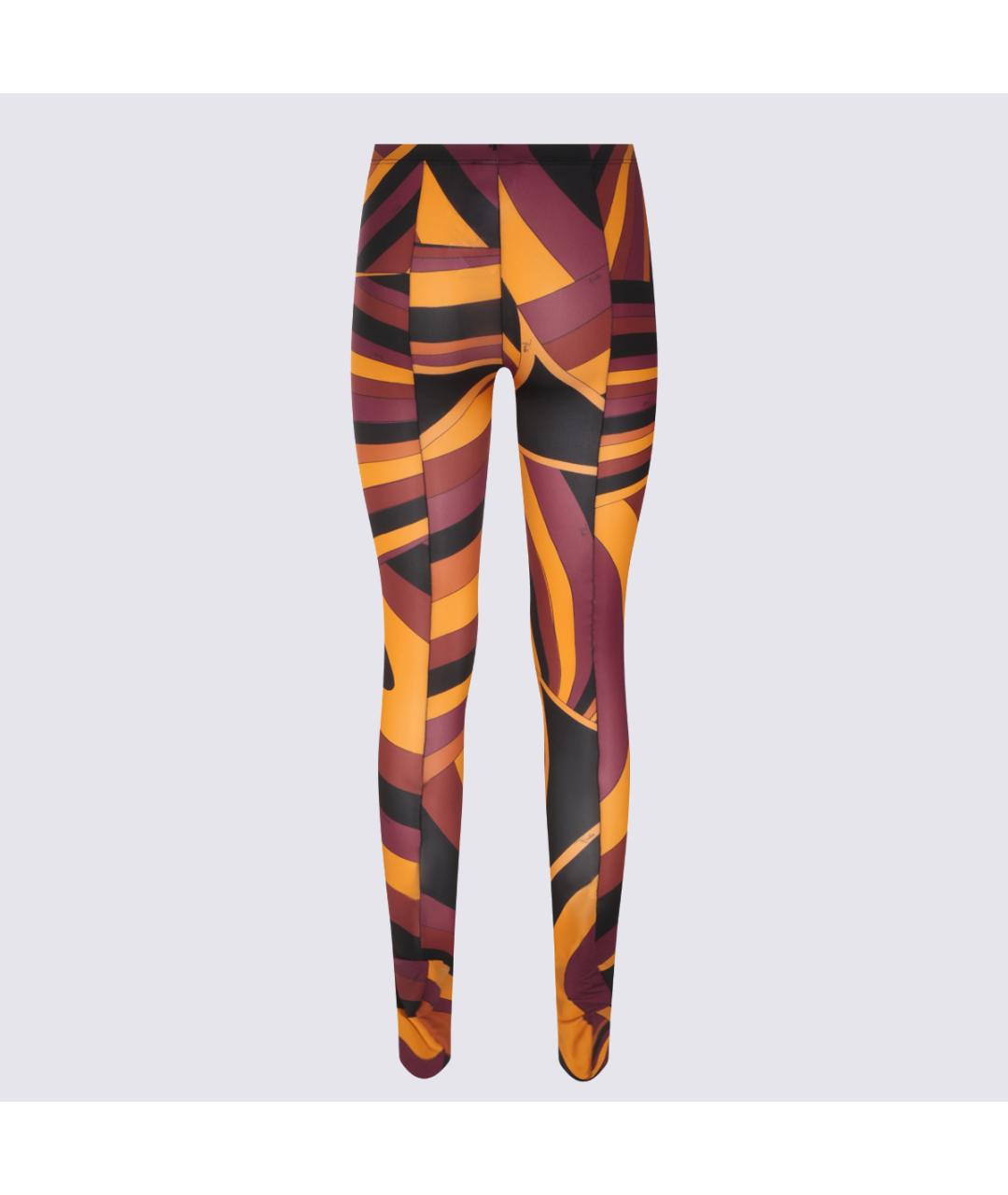 EMILIO PUCCI Бордовые полиамидовые леггинсы и велосипедки, фото 2