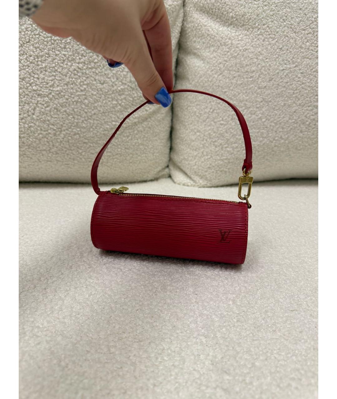 LOUIS VUITTON Красная кожаная сумка с короткими ручками, фото 2