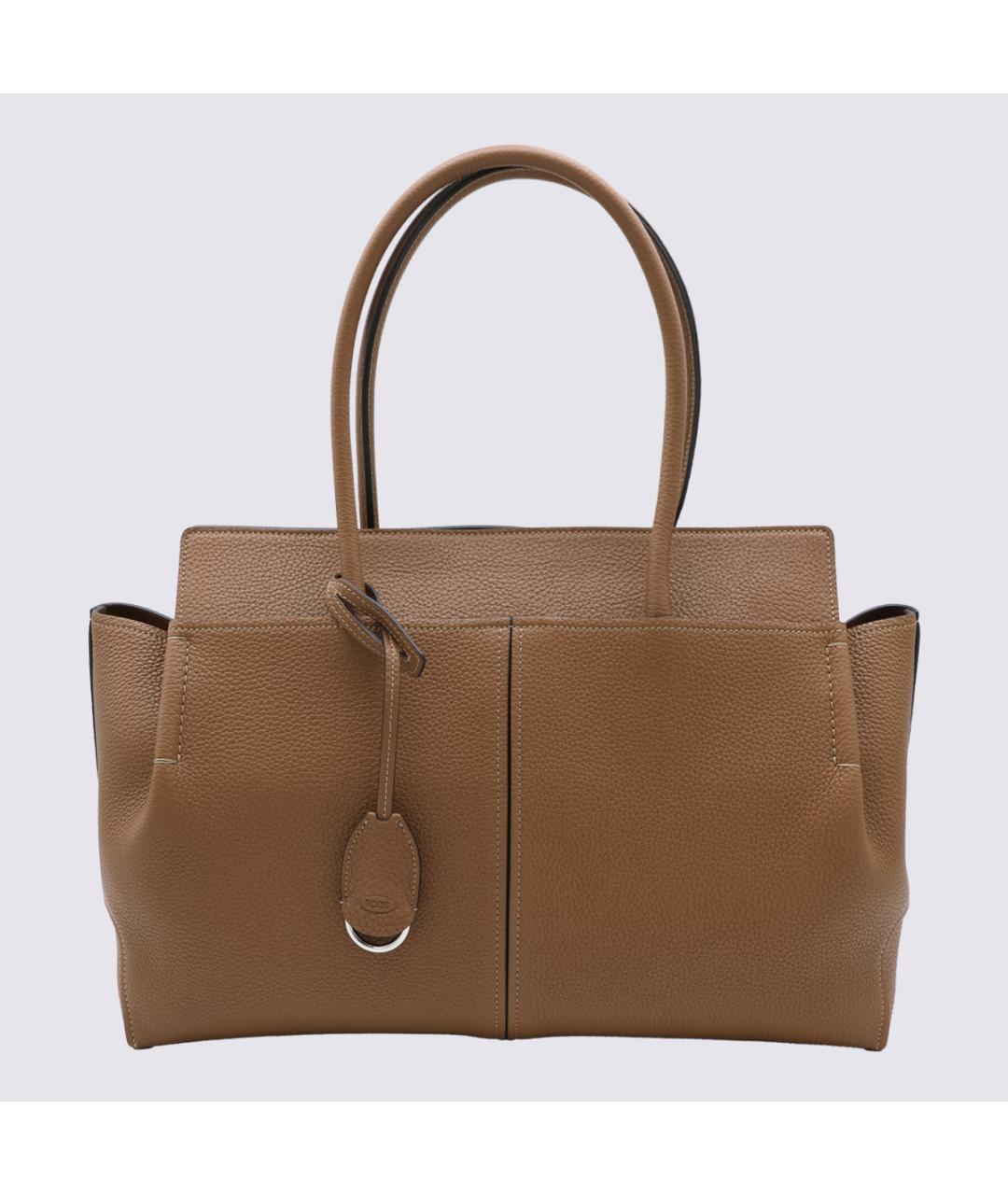 TOD'S Коричневая кожаная сумка тоут, фото 3
