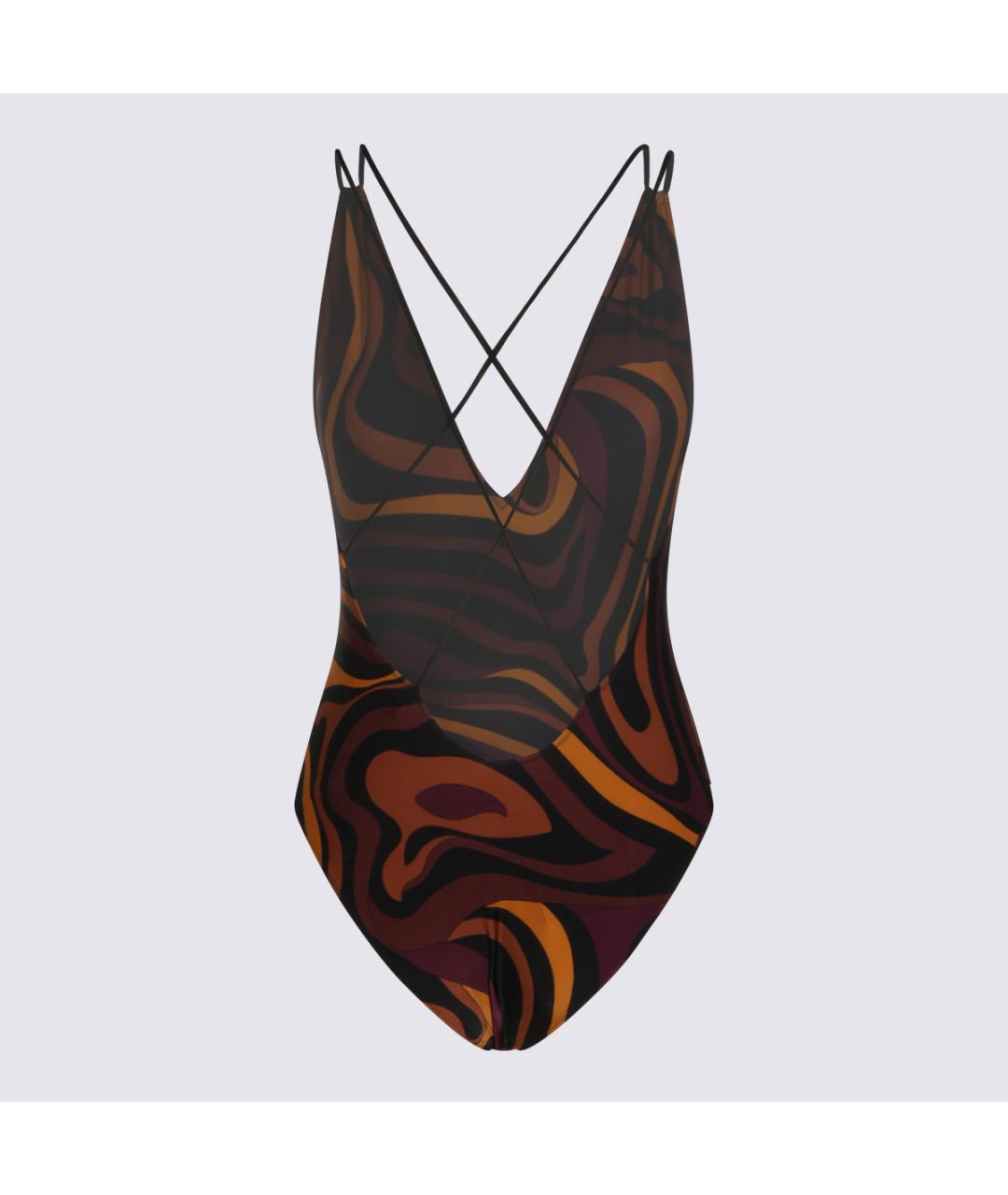 EMILIO PUCCI Бордовый полиамидовый купальник, фото 2