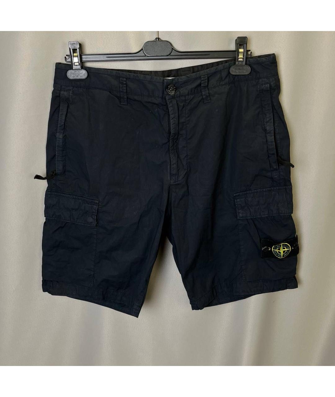STONE ISLAND Темно-синие шорты, фото 9