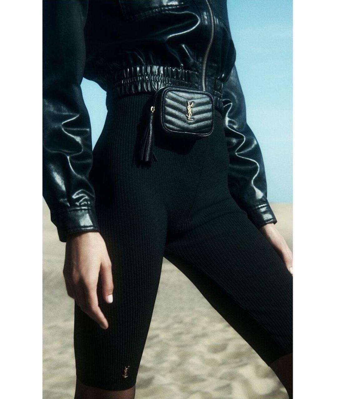 SAINT LAURENT Черные вискозные шорты, фото 5