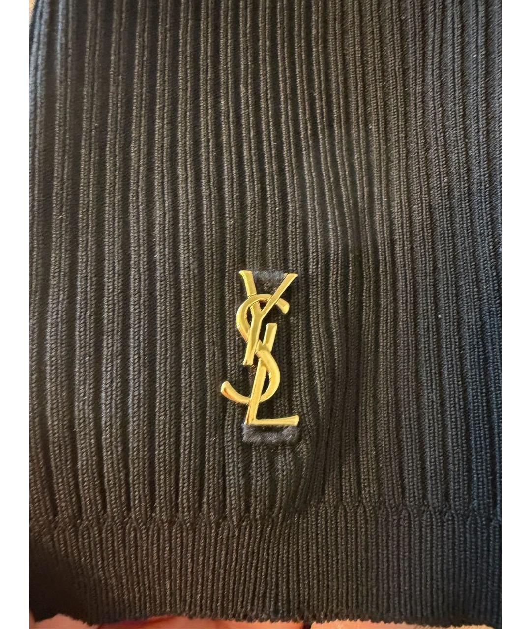 SAINT LAURENT Черные вискозные шорты, фото 4
