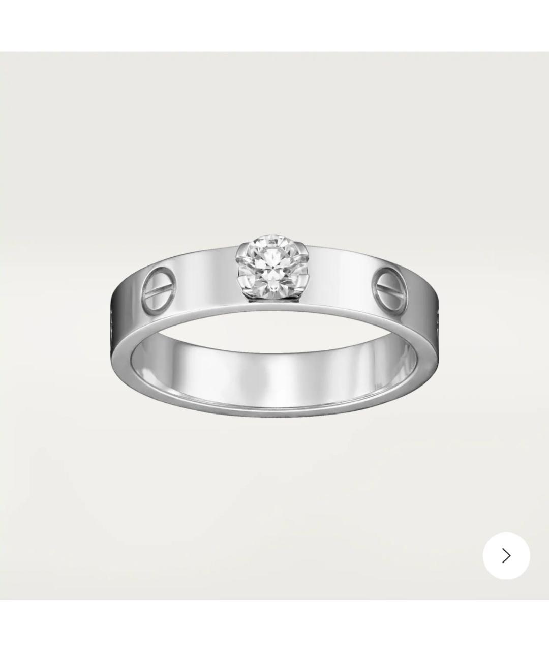 CARTIER Серебряное кольцо из белого золота, фото 7