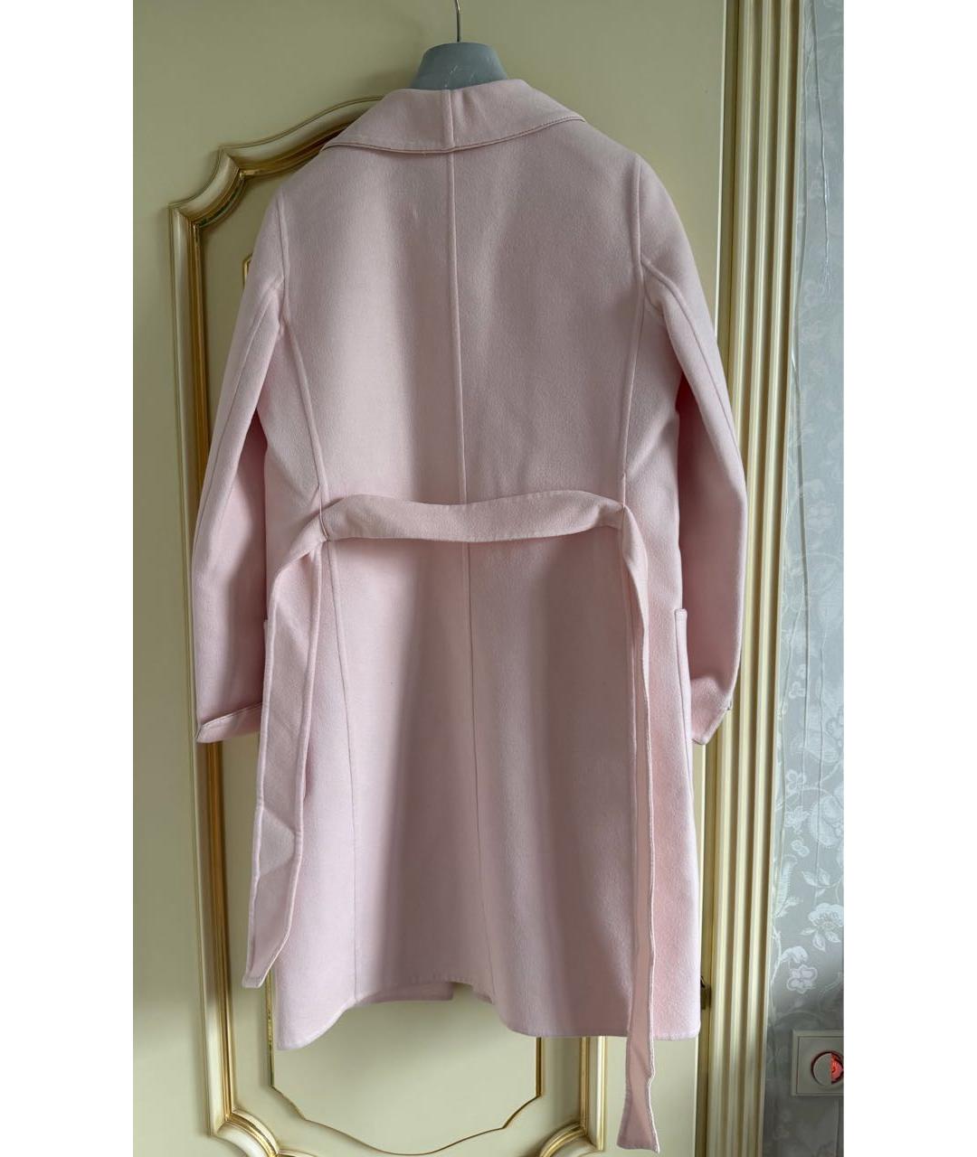 MAX MARA Розовое шерстяное пальто, фото 4