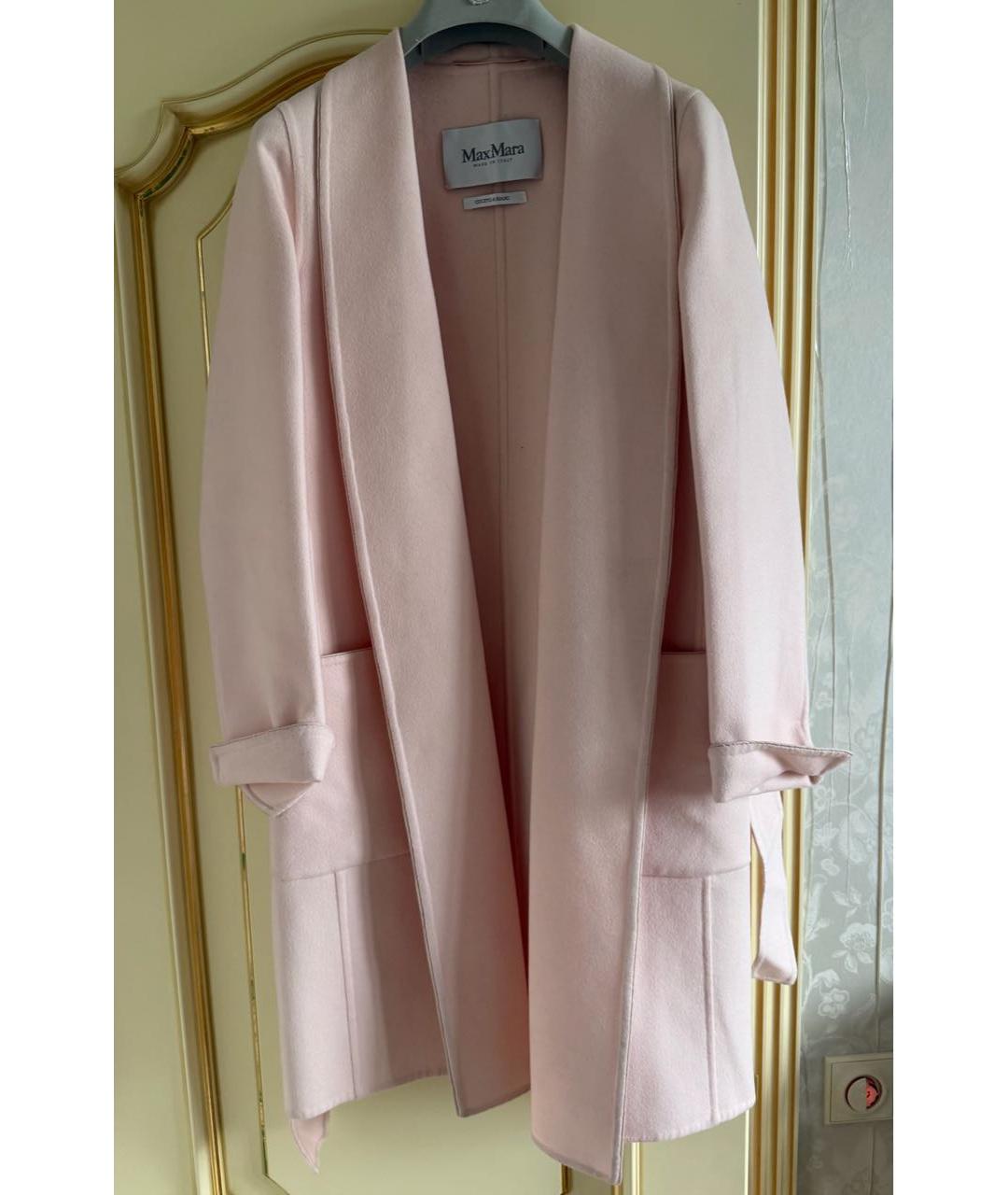 MAX MARA Розовое шерстяное пальто, фото 7