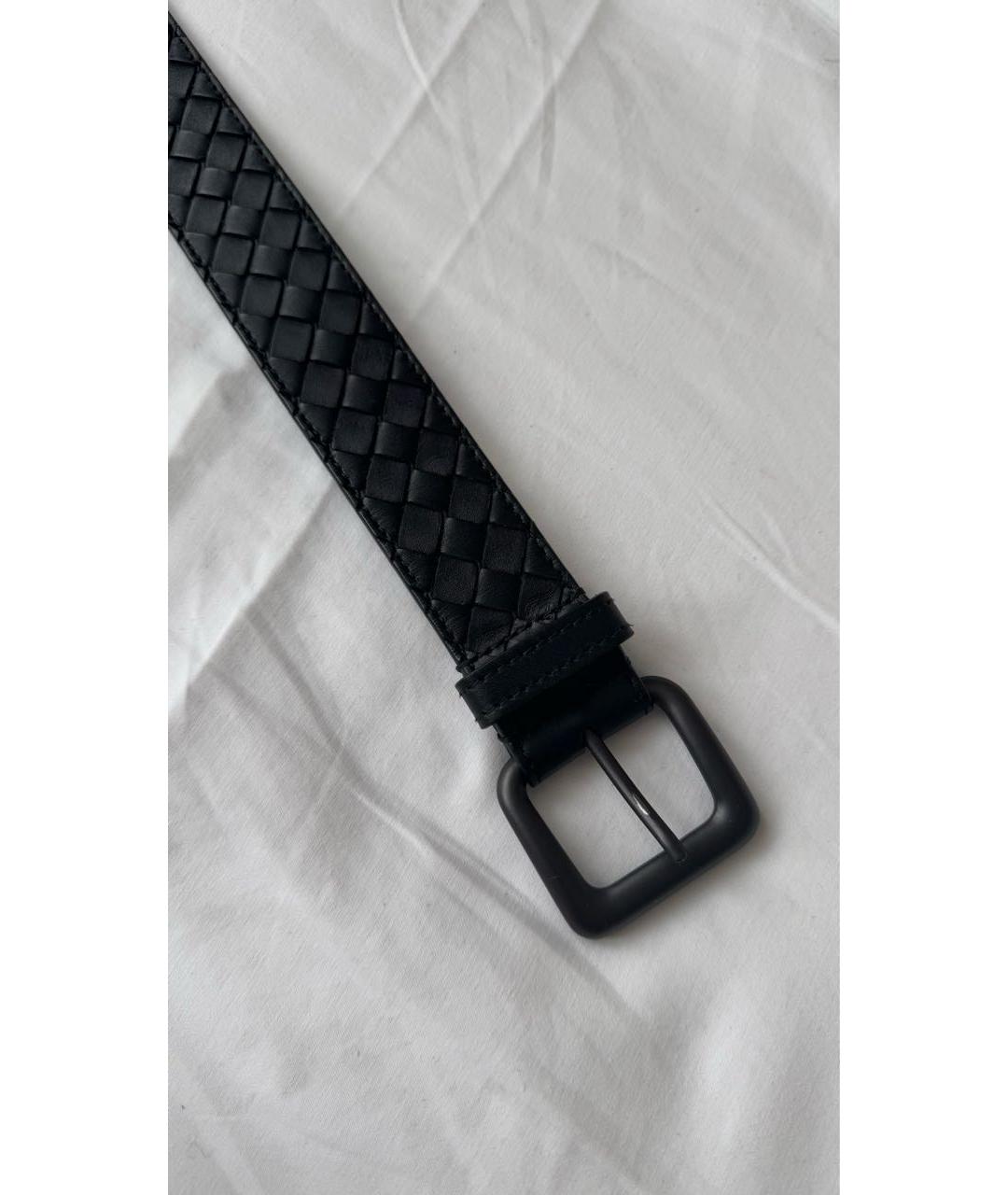 BOTTEGA VENETA Черный кожаный ремень, фото 2