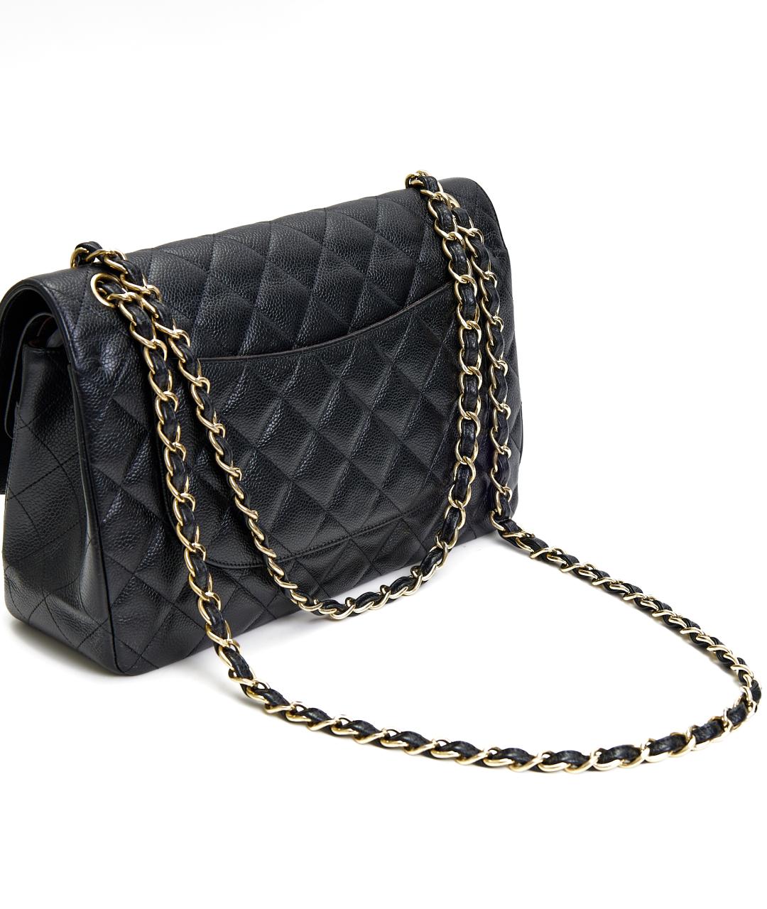 CHANEL Черная кожаная сумка через плечо, фото 4