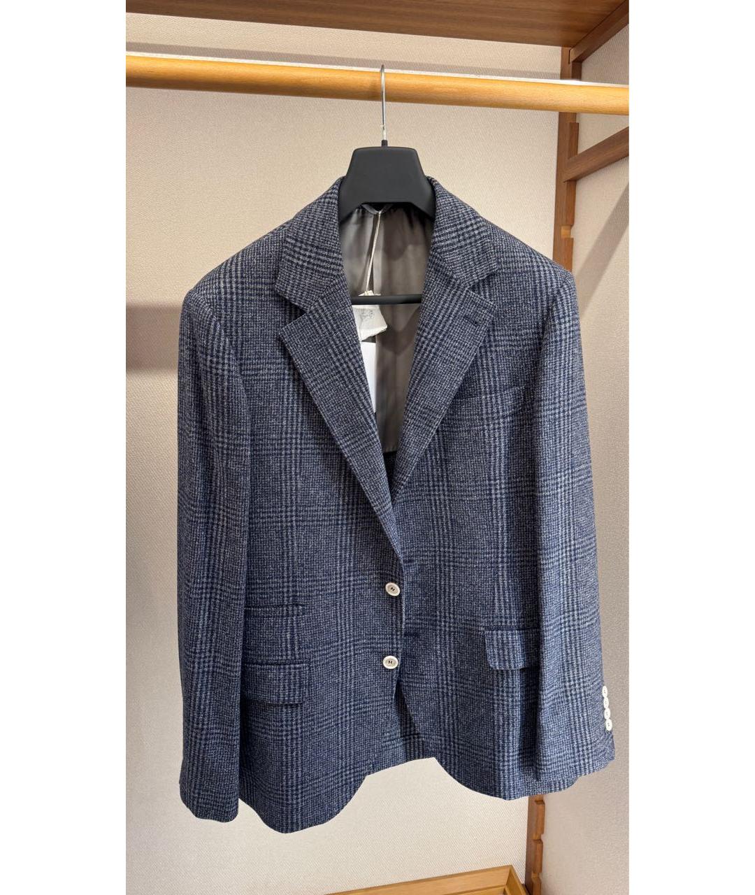 BRUNELLO CUCINELLI Темно-синий классический костюм, фото 6