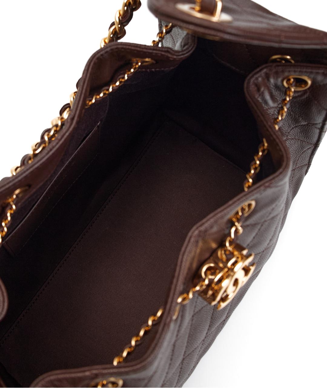 CHANEL Бордовая кожаная сумка тоут, фото 5