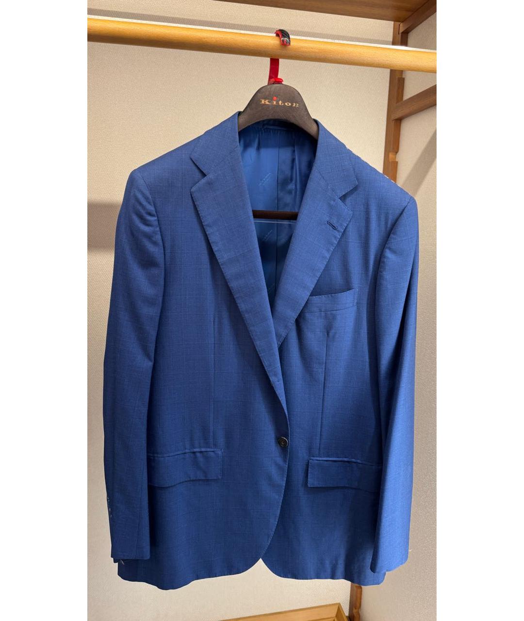 KITON Синий костюм-тройка, фото 8