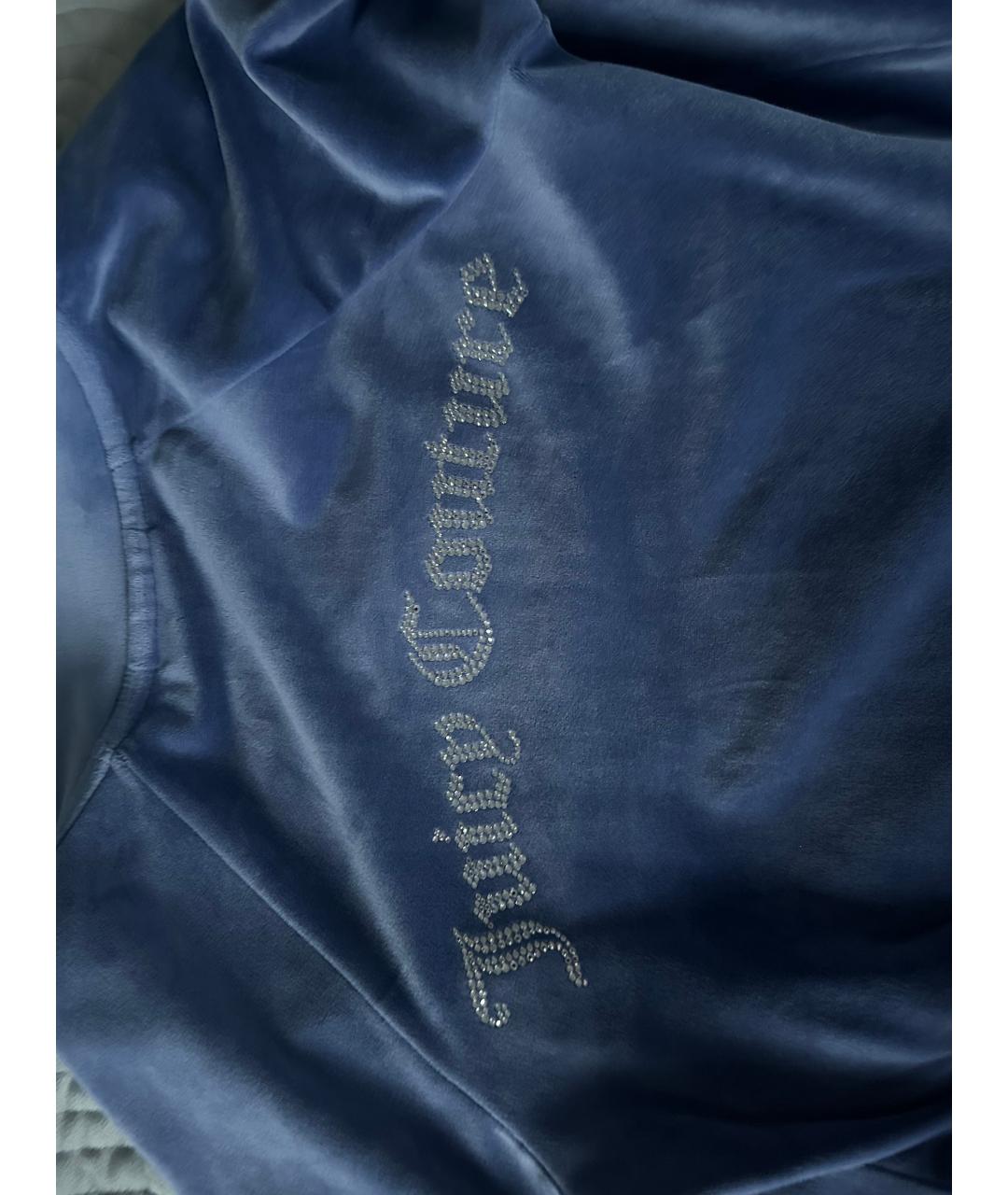 JUICY COUTURE Голубой велюровый костюм с брюками, фото 2