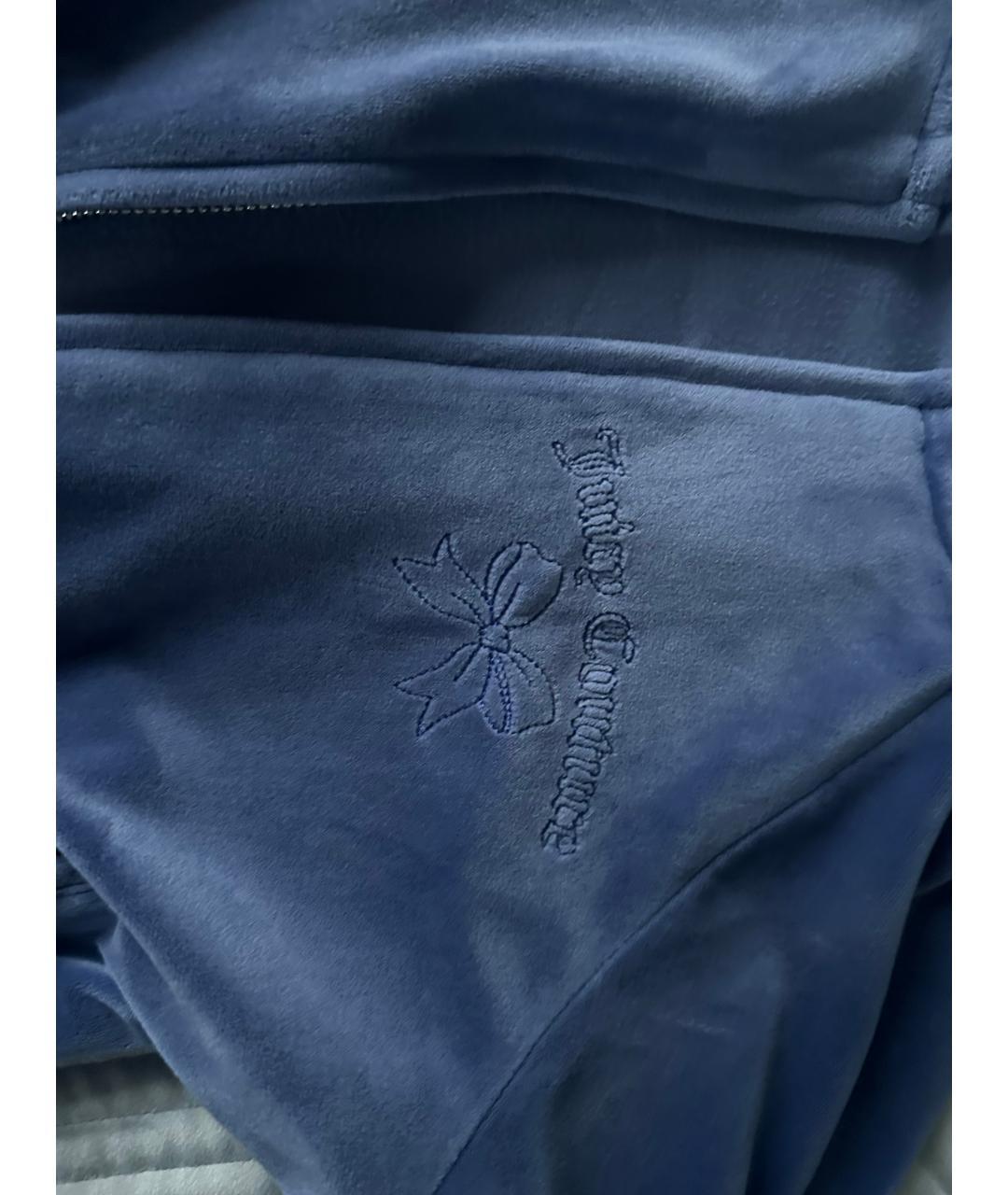 JUICY COUTURE Голубой велюровый костюм с брюками, фото 9