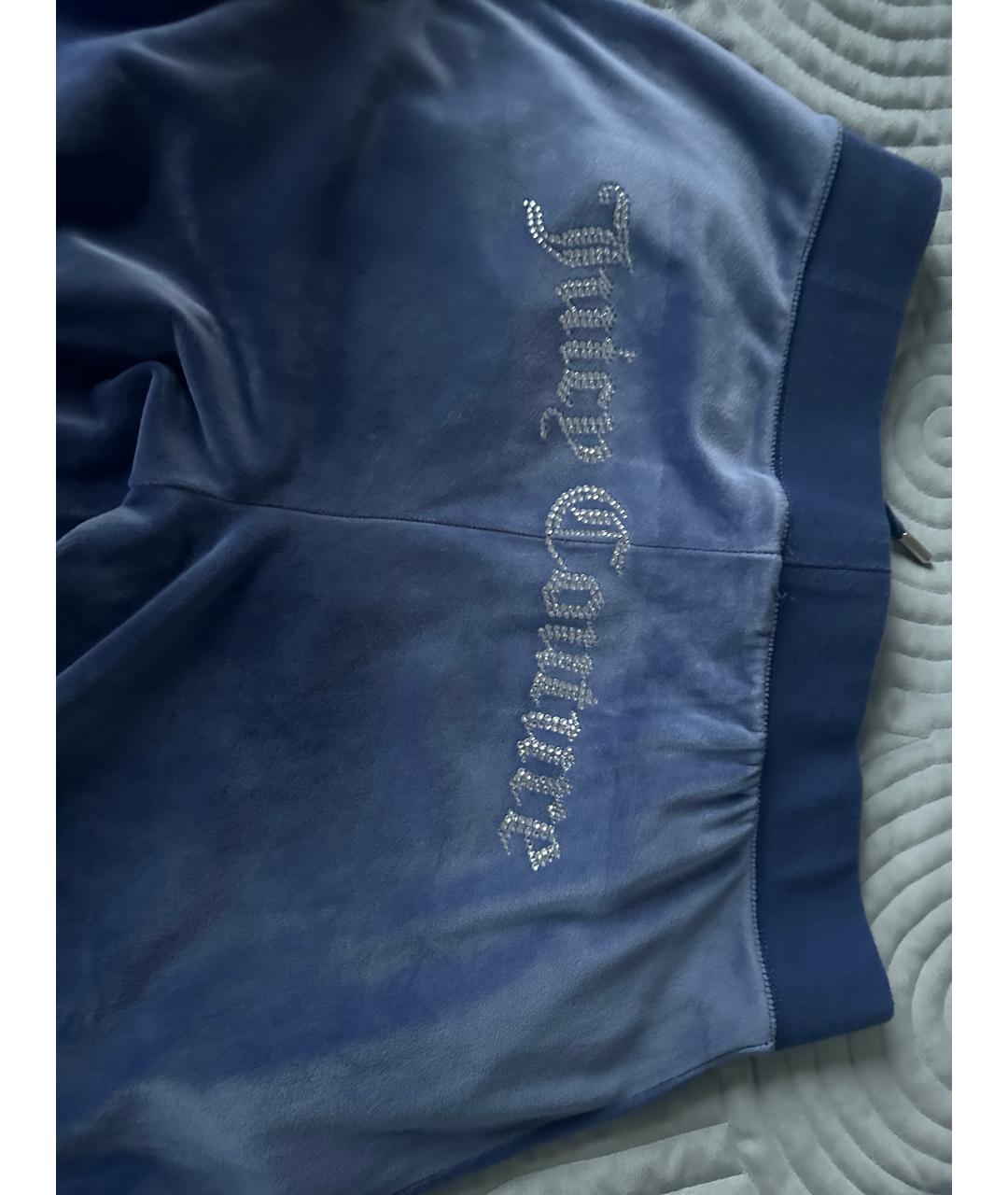 JUICY COUTURE Голубой велюровый костюм с брюками, фото 3