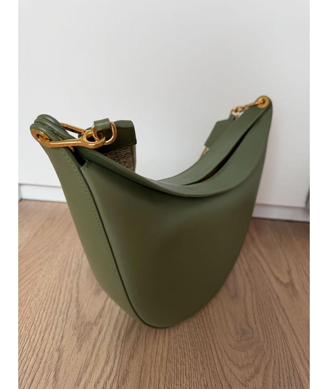 LOEWE Зеленая кожаная сумка через плечо, фото 2