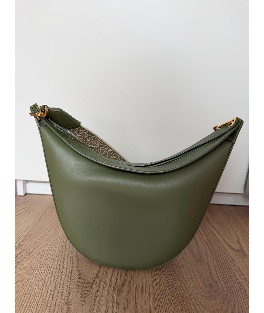 LOEWE Зеленая кожаная сумка через плечо, фото 3