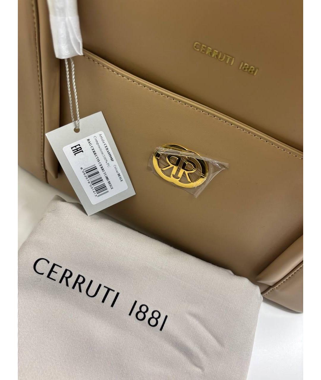 CERRUTI 1881 Бежевая сумка тоут из искусственной кожи, фото 3