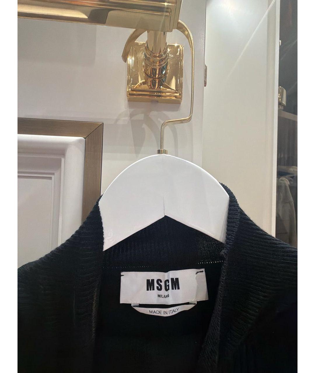 MSGM Черная вискозная водолазка, фото 3