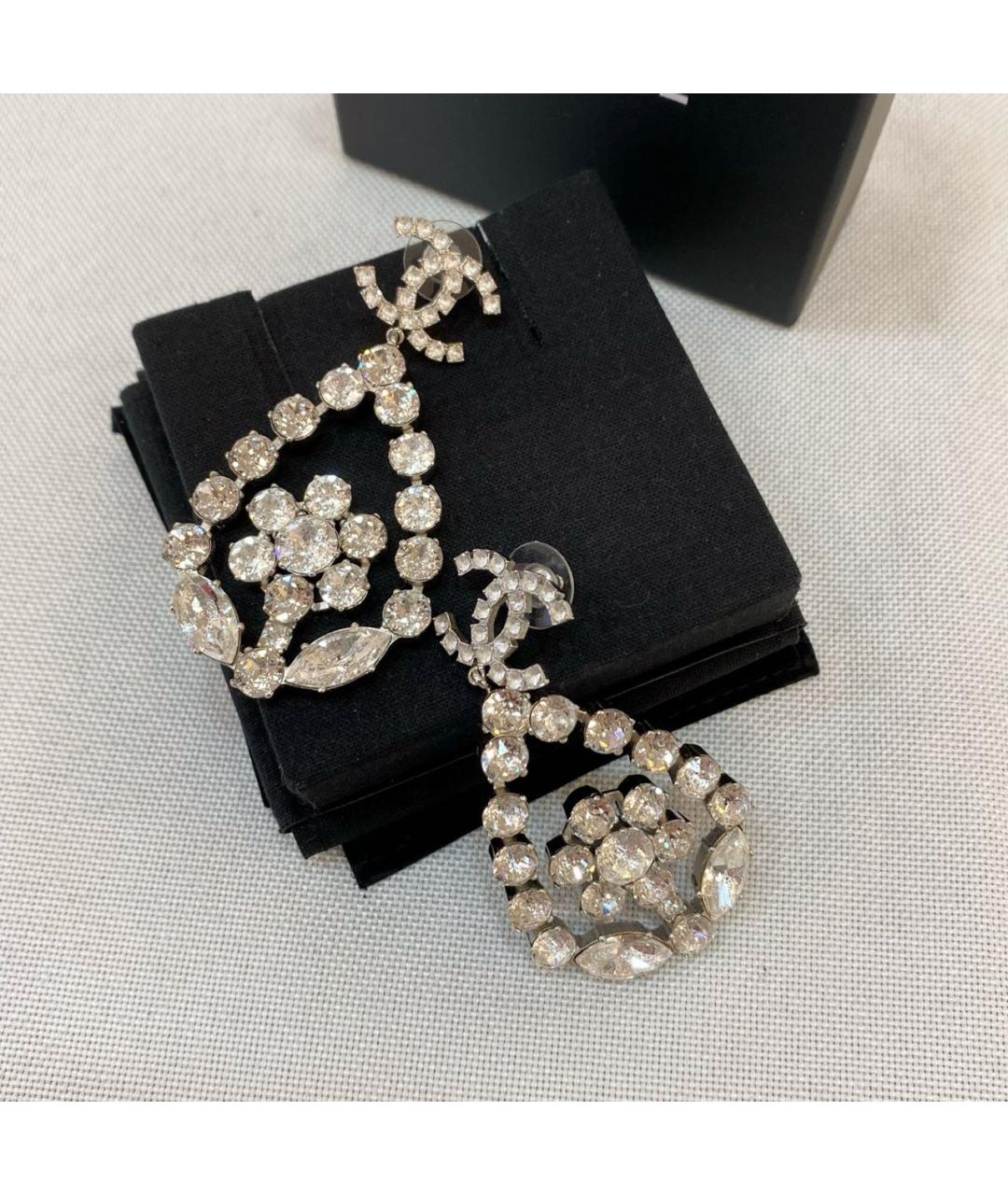 CHANEL Серебряные металлические серьги, фото 3