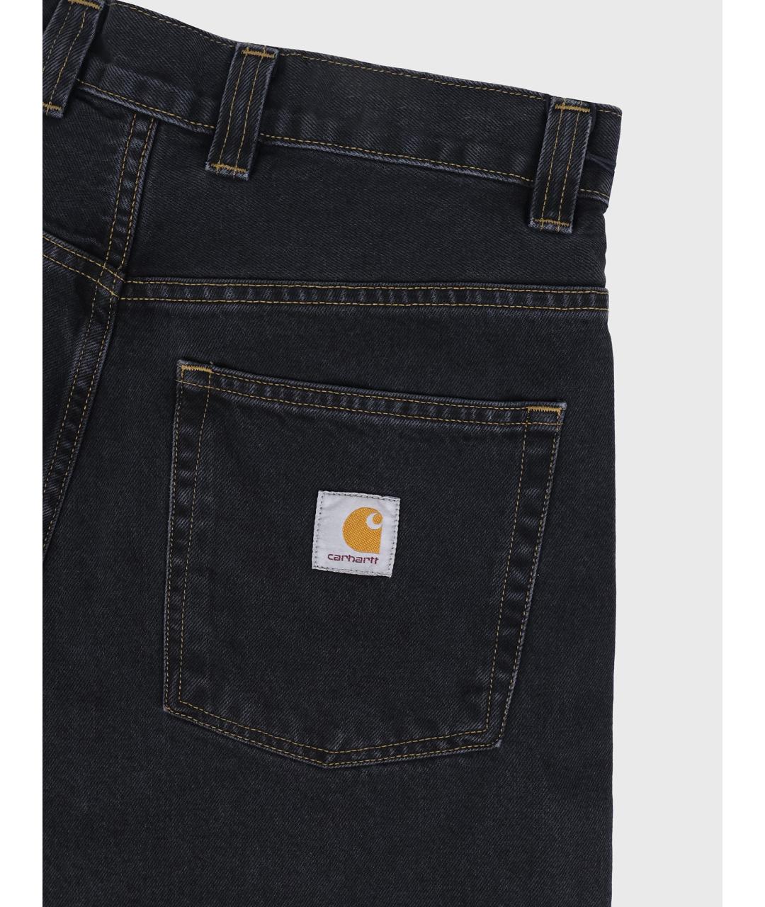 CARHARTT WIP Черные хлопковые прямые джинсы, фото 4