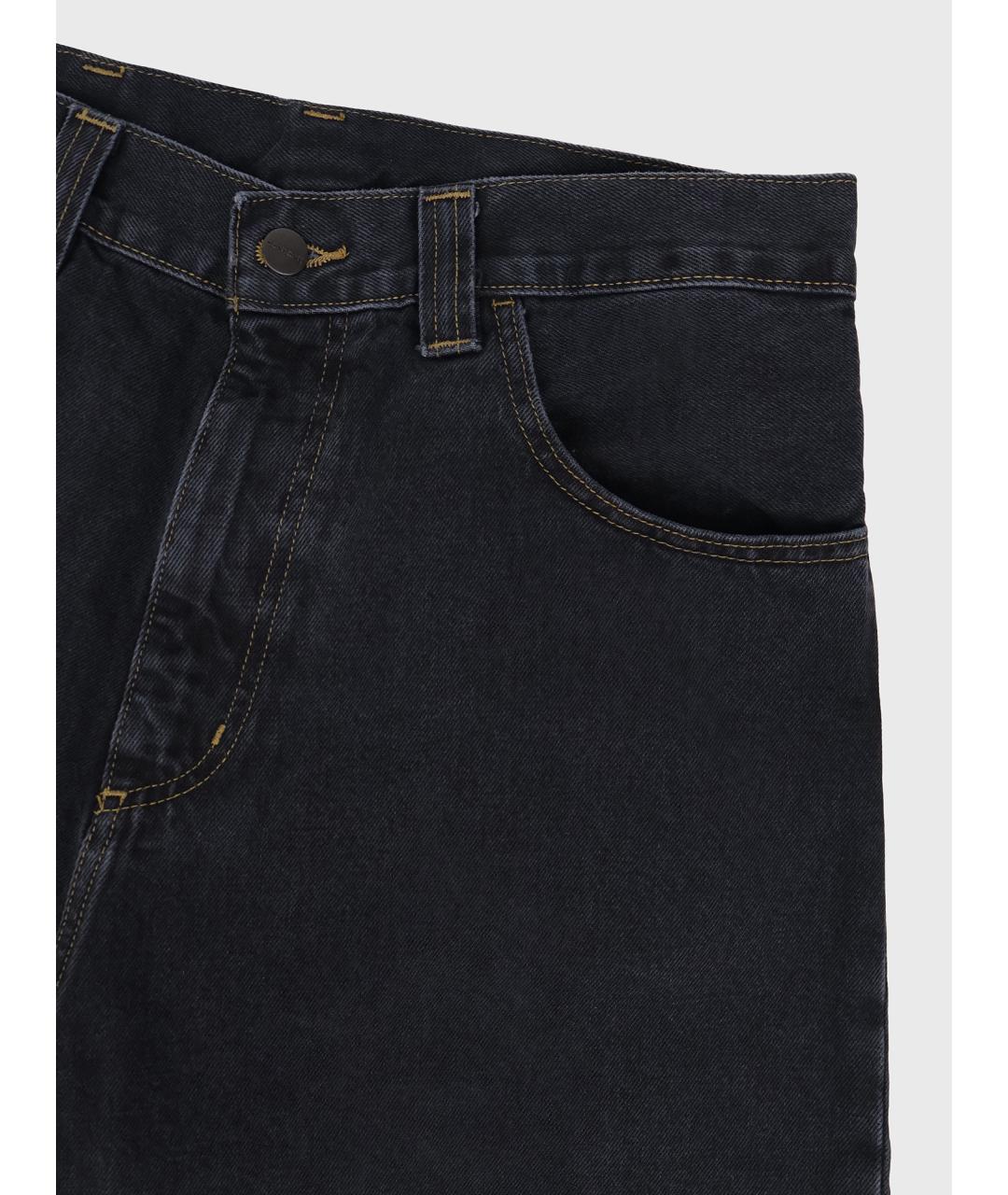 CARHARTT WIP Черные хлопковые прямые джинсы, фото 3