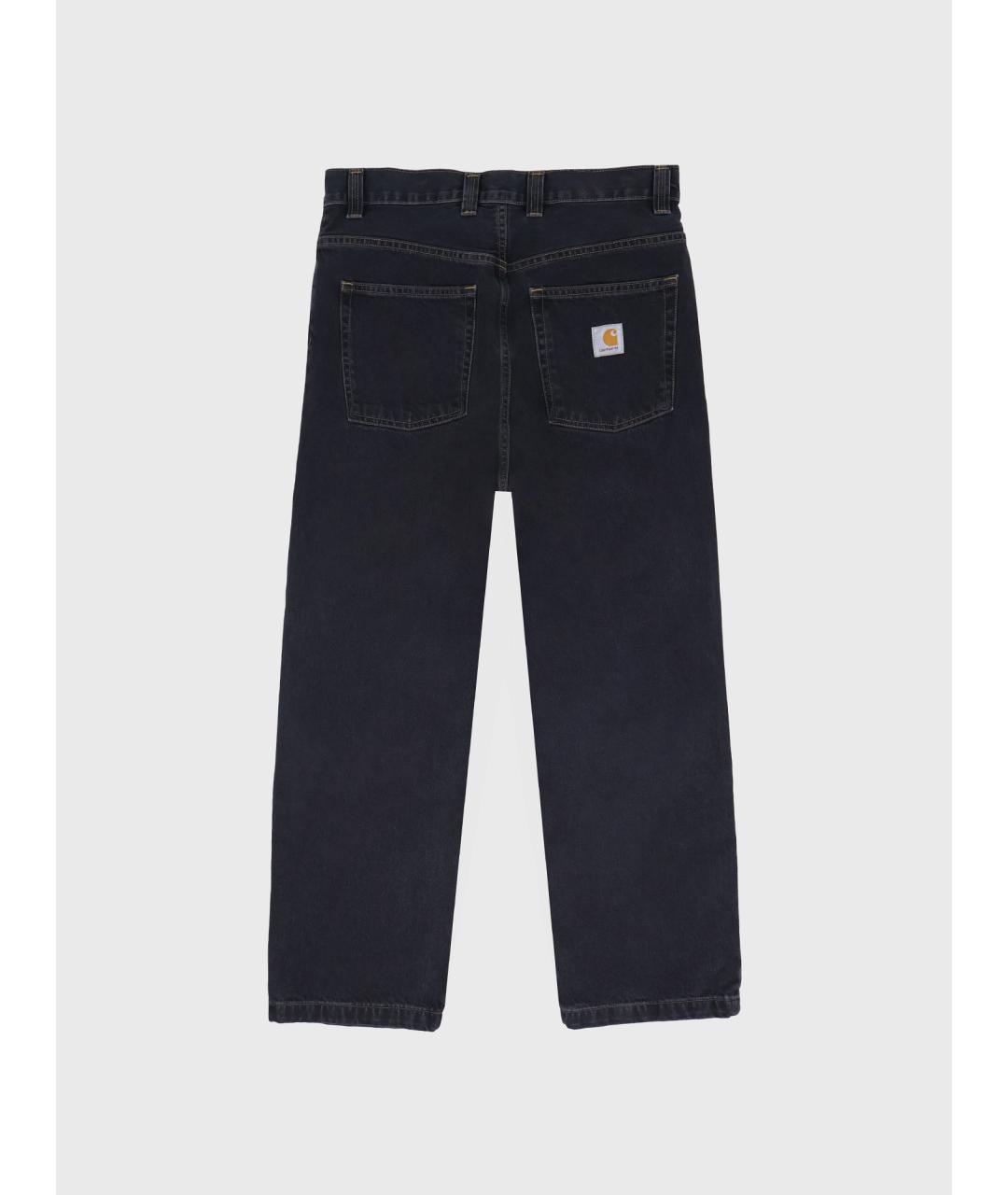 CARHARTT WIP Черные хлопковые прямые джинсы, фото 2