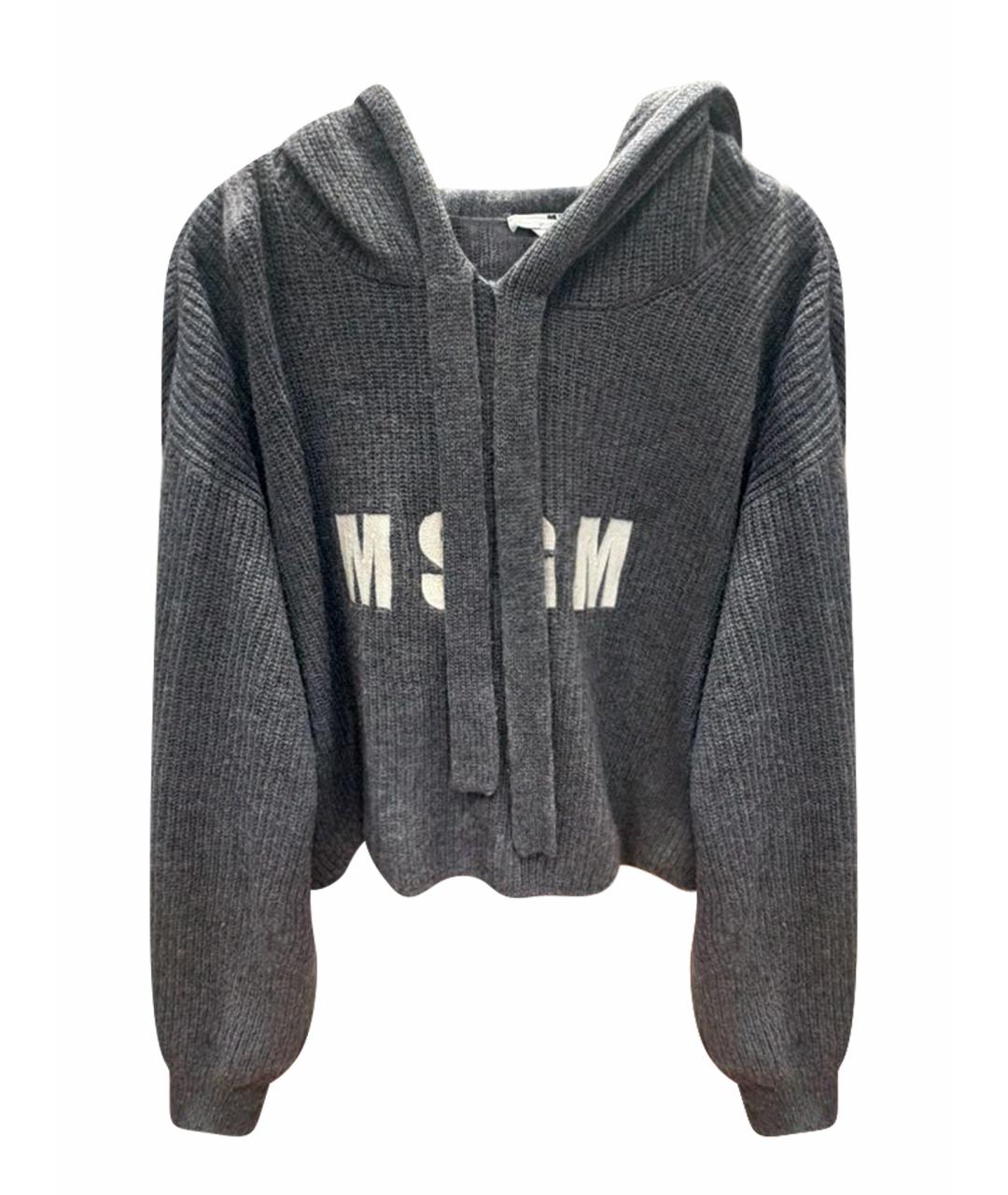 MSGM Серый вискозный джемпер / свитер, фото 1