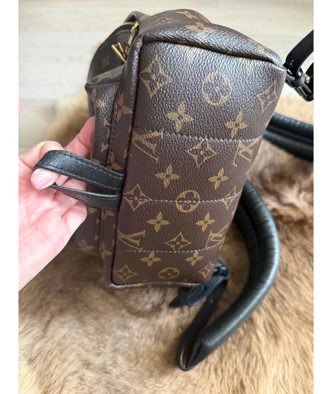 LOUIS VUITTON Коричневый рюкзак из канвы, фото 7