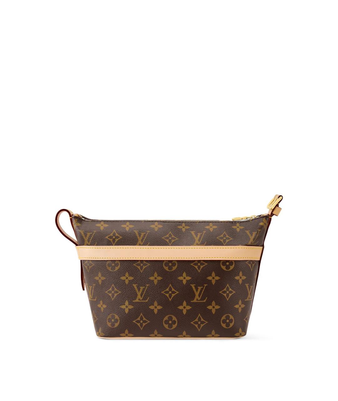 LOUIS VUITTON Коричневая сумка с короткими ручками из канвы, фото 2