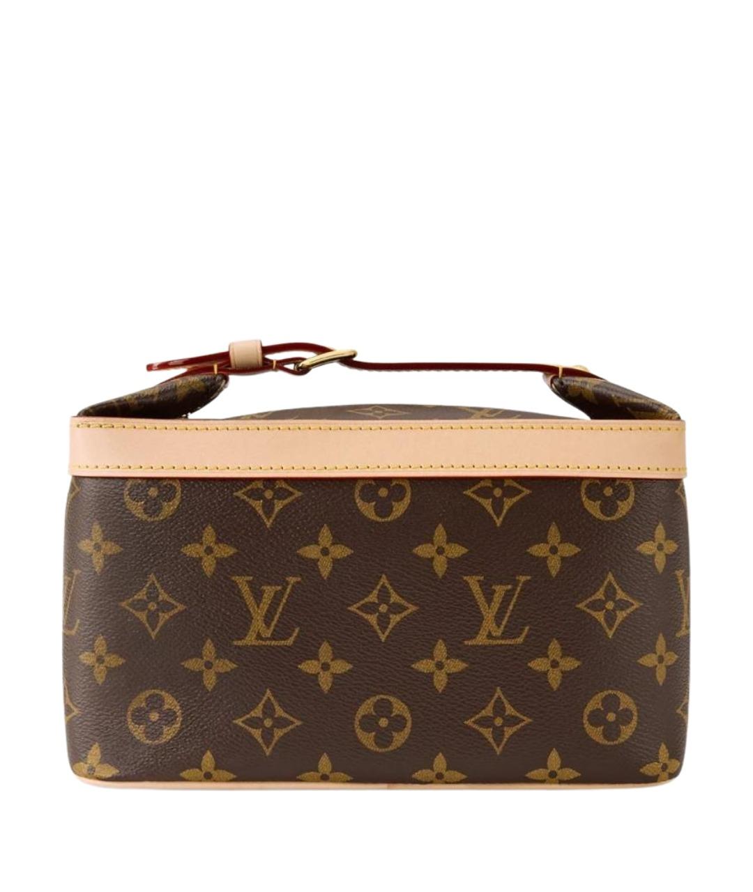 LOUIS VUITTON Коричневая сумка с короткими ручками из канвы, фото 1