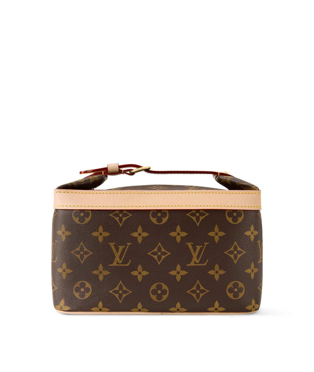 LOUIS VUITTON Коричневая сумка с короткими ручками из канвы, фото 4