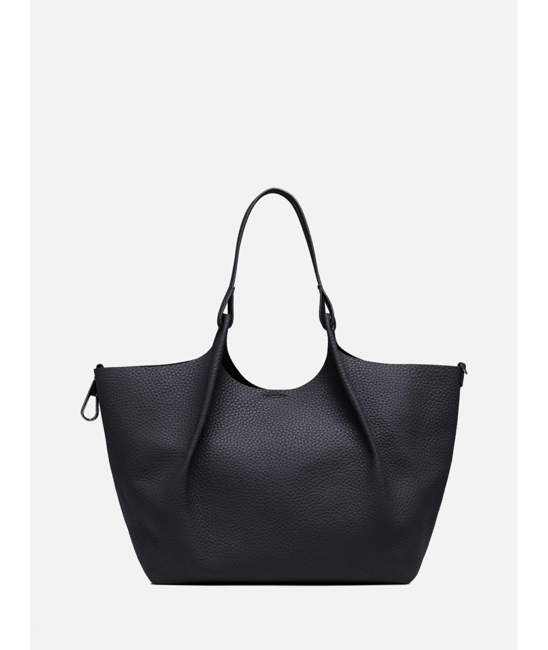 Gianni Chiarini Черная кожаная сумка с короткими ручками, фото 2