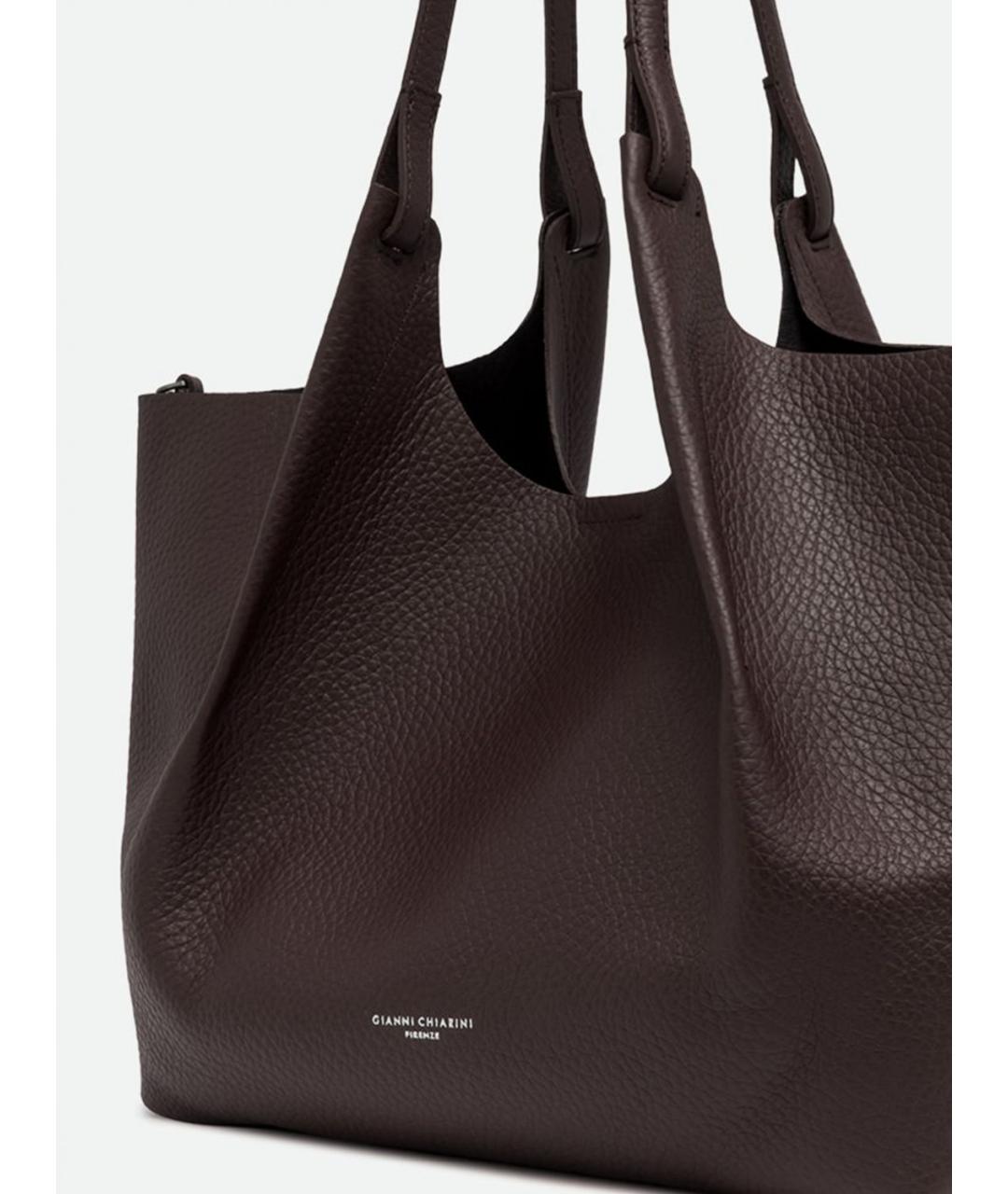 Gianni Chiarini Коричневая кожаная сумка через плечо, фото 3