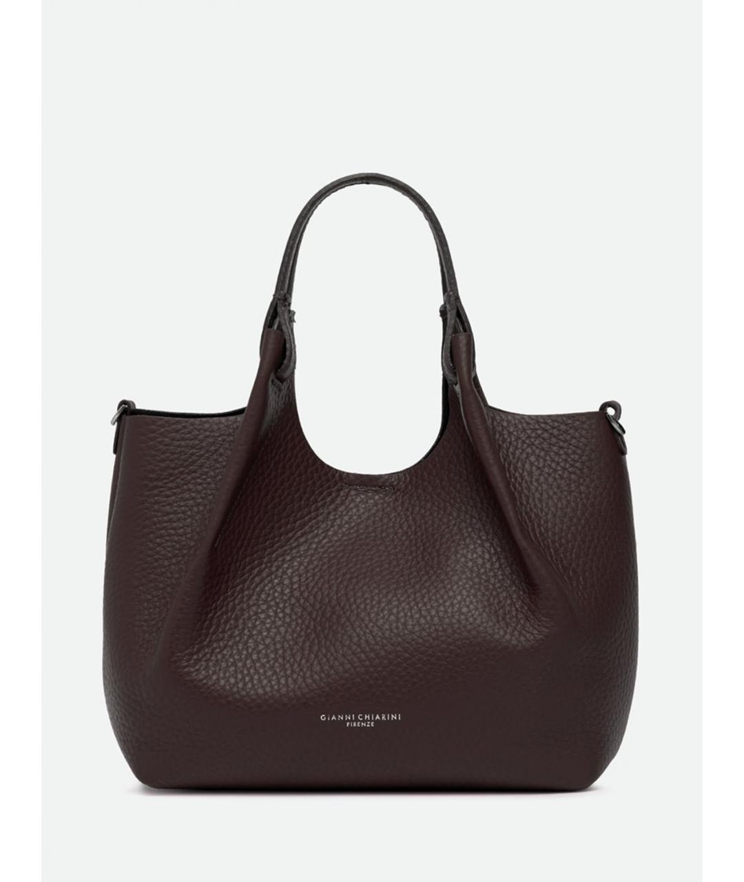 Gianni Chiarini Коричневая кожаная сумка с короткими ручками, фото 1