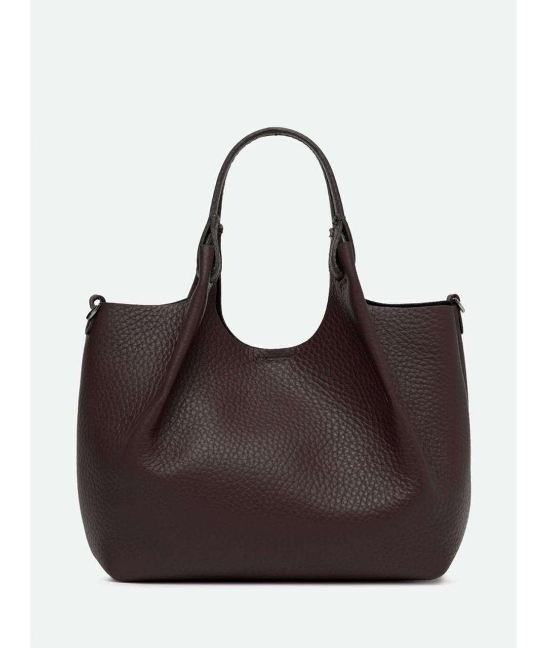 Gianni Chiarini Коричневая кожаная сумка с короткими ручками, фото 2