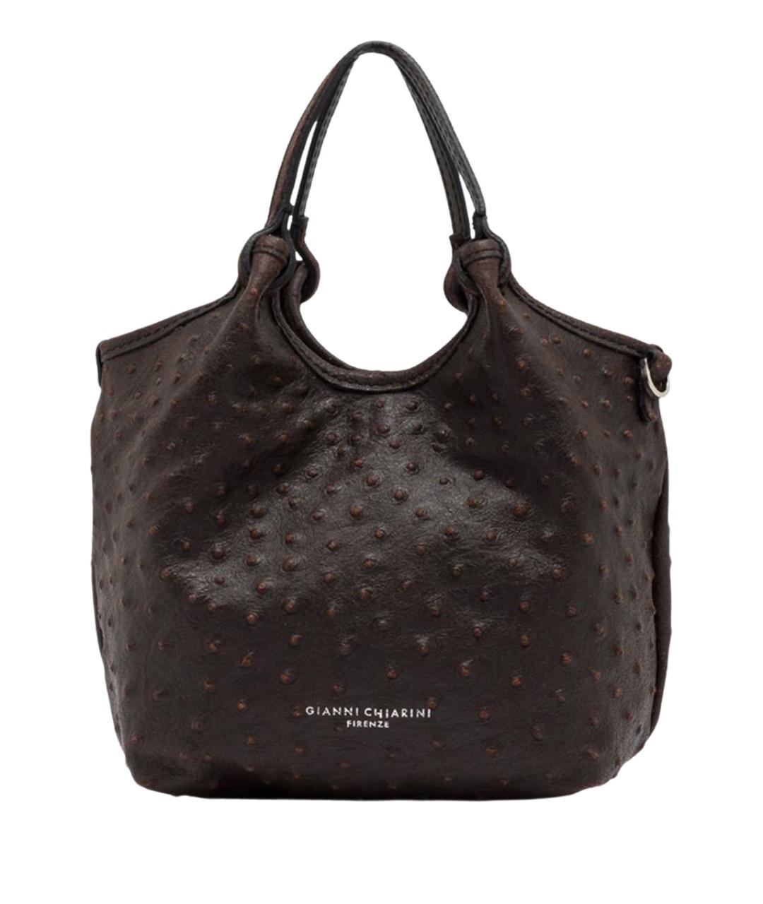 Gianni Chiarini Коричневая кожаная сумка с короткими ручками, фото 1