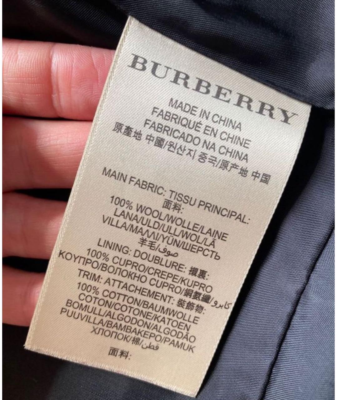 BURBERRY BRIT Черный шерстяной жакет/пиджак, фото 6