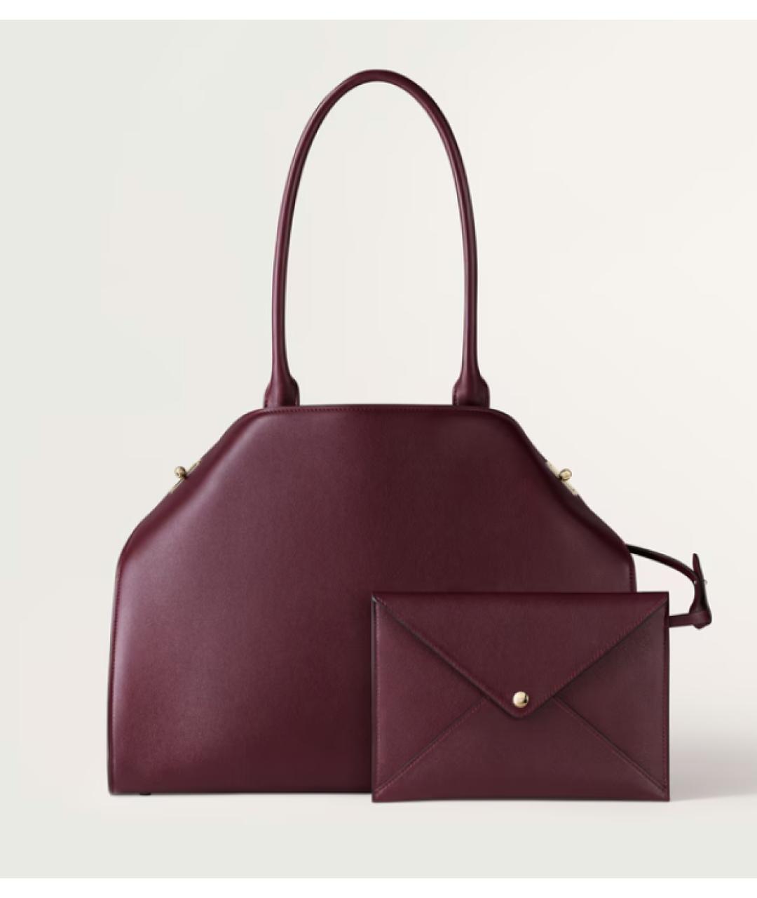 CARTIER Бордовая кожаная сумка через плечо, фото 5