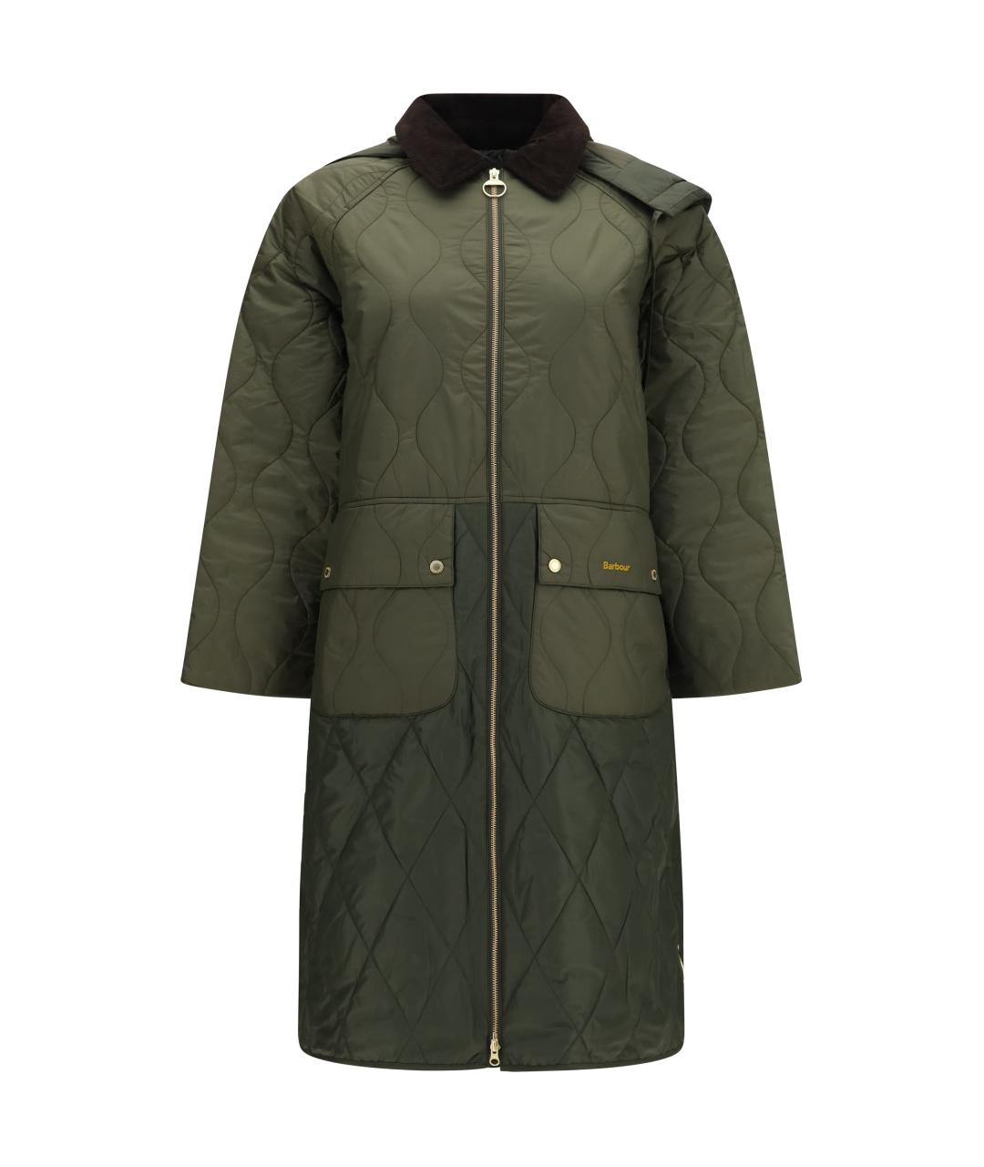 BARBOUR Золотая синтетическая куртка, фото 1